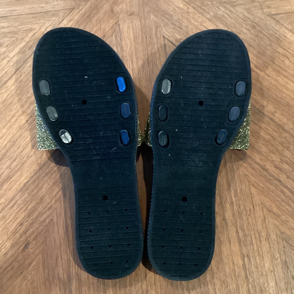 Juicy Couture Gold Glitter Slides - Picture 3 of 4